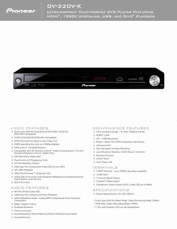Pioneer DVD Player DV-220V-K-page_pdf
